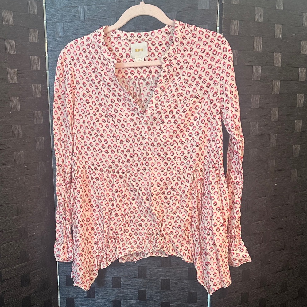 Maeve Anthropologie Maeve Laiken Henley tunic size 4 EUC